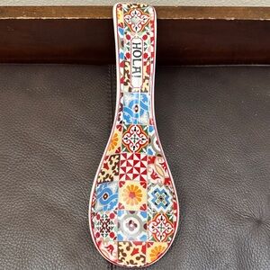 NWT Ceramic Multi Colored Spoonrest from Valencia Spain